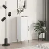 Image de vidaXL Buffet, Armoire Latérale avec 3 Compartiments, Placard avec Porte et Pieds, Meuble avec Rangement Salon, Moderne, Blanc Bois d'Ingénierie