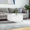 Image de Table basse blanc brillant 55x55x36,5 cm bois d ingénierie