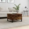 Image de vidaXL Table Basse, Table d'Appoint avec Tiroir, Bout de Canapé avec Pieds, Meuble de Rangement Salle de Séjour, Moderne, Chêne Fumé Bois d'Ingénierie
