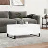 Image de Table basse Blanc 90x50x36,5 cm Bois d ingénierie