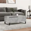Image de vidaXL Table Basse, Table d'Appoint avec Tiroir, Bout de Canapé avec Pieds, Meuble de Rangement Salle de Séjour, Moderne, Gris Béton Bois d'Ingénierie