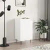 Image de vidaXL Buffet, Armoire Latérale avec Porte et 2 Compartiments, Meuble de Rangement avec Pieds Salle de Séjour, Moderne, Blanc Bois d’Ingénierie 831052