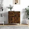 Image de vidaXL Buffet, Armoire avec Pieds, Meuble de Rangement, Organisateur de Salon Salle de Séjour Maison Intérieur, Chêne Fumé Bois d'Ingénierie