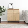 Image de vidaXL Buffet, Armoire avec Pieds, Meuble de Rangement, Organisateur de Salon Salle de Séjour Maison Intérieur, Chêne Sonoma Bois d'Ingénierie