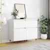 Image de vidaXL Buffets 2 pcs blanc 40x35x70 cm bois d’ingénierie831133