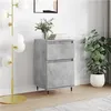 Image de vidaXL Buffet, Armoire Latérale avec Pieds, Meuble de Rangement, Organisateur de Salon Salle de Séjour Intérieur, Gris Béton Bois d'Ingénierie