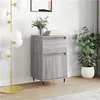 Image de vidaXL Buffet, Armoire Latérale avec Pieds, Meuble de Rangement, Organisateur de Salon Salle de Séjour Intérieur, Sonoma Gris Bois d'Ingénierie