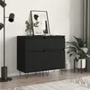 Image de vidaXL Buffets 2 pcs noir 40x35x70 cm bois d’ingénierie831151