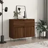 Image de vidaXL Buffets 2 pcs chêne marron 40x35x70 cm bois d'ingénierie831163