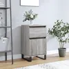 Image de vidaXL Buffet, Armoire Latérale avec Pieds, Meuble de Rangement, Organisateur de Salon Salle de Séjour Intérieur, Sonoma Gris Bois d'Ingénierie