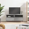Image de vidaXL Meuble TV, Armoire de Télévision avec 2 Compartiments et 2 Tiroirs, Meuble Télé avec Pieds Salon Salle de Séjour, Gris Sonoma Bois d'Ingénierie