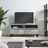 Image de vidaXL Meuble TV, Armoire de Télévision avec 2 Compartiments et 2 Tiroirs, Meuble Télé avec Pieds Salon Salle de Séjour, Gris Béton Bois d'Ingénierie