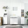 Image de Armoire de salle de bain blanc 58x33x60 cm bois d ingénierie