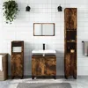 Image de Armoire de bain chêne fumé 65x33x60 cm bois d ingénierie