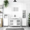 Image de vidaXL Armoire de salle de bain blanc 80x33x60 cm bois d'ingénierie831628