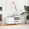 Image de Armoire à disques blanc brillant 85x38x48 cm bois d ingénierie