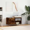 Image de Armoire à disques chêne fumé 85x38x48 cm bois d ingénierie