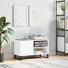 Image de Armoire à disques blanc 85x38x48 cm bois d ingénierie