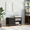 Image de Armoire à disques noir 85x38x48 cm bois d ingénierie