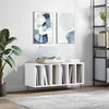 Image de Armoire à disques blanc brillant 100x38x48 cm bois d ingénierie