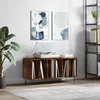 Image de Armoire à disques chêne fumé 100x38x48 cm bois d ingénierie