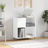 Image de Armoire à disques blanc 84,5x38x89 cm bois d ingénierie