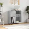 Image de Armoire à disques gris béton 84,5x38x89 cm bois d ingénierie