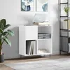 Image de Armoire à disques blanc 84,5x38x89 cm bois d ingénierie