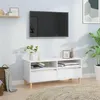 Image de vidaXL Meuble TV, Armoire de Télévision avec Rangement, Meuble Télé Salon Salle de Séjour Intérieur, Scandinave, Blanc Bois d'Ingénierie