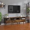 Image de vidaXL Meuble TV, Armoire de Télévision avec Rangement, Meuble Télé Salon Salle de Séjour Intérieur, Industriel, Chêne Fumé Bois d'Ingénierie