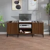 Image de vidaXL Armoire à disques chêne marron 121x38x48 cm bois d'ingénierie
