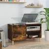 Image de Armoire à disques chêne fumé 84,5x38x48 cm bois d ingénierie