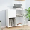 Image de Armoire à disques blanc 84,5x38x89 cm bois d ingénierie