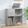 Image de Armoire à disques gris béton 84,5x38x89 cm bois d ingénierie