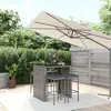 Image de vidaXL 5-delige Tuinbarset met kussens poly rattan grijs3187620