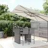 Image de vidaXL 5-delige Tuinbarset met kussens poly rattan grijs3187626