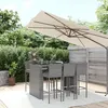 Image de vidaXL Ensemble de bar de jardin 7 pcs avec coussins gris poly rotin, ensemble de table de bar, table et chaise de bar, 3187628