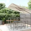 Image de vidaXL Ensemble de bar jardin 9 pcs gris poly rotin/bois massif acacia, ensemble de table de bar, ensemble de pub, ensemble 3187681