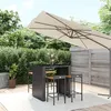 Image de vidaXL 5-delige Tuinbarset poly rattan en massief acaciahout zwart3187684