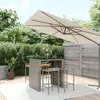 Image de vidaXL 5-delige Tuinbarset poly rattan en massief acaciahout grijs3187685