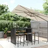 Image de vidaXL 7-delige Tuinbarset poly rattan en massief acaciahout zwart3187686