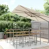 Image de vidaXL Ensemble de bar jardin 9 pcs gris poly rotin/bois massif acacia, ensemble de table de bar, table et chaise de bar de 3187697
