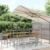 Image de vidaXL Ensemble de bar jardin 11pcs gris poly rotin/bois massif acacia, ensemble de table de bar, table et chaise de bar de 3187699