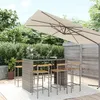 Image de vidaXL 7-delige Tuinbarset poly rattan en massief acaciahout grijs3187703