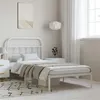 Image de vidaXL Bedframe met hoofdbord metaal wit 100x190 cm352621