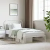 Image de vidaXL Bedframe met hoofdbord metaal wit 107x203 cm352623