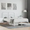 Image de vidaXL Cadre de lit métal avec tête de lit blanc 120x190 cm 352624