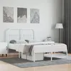 Image de vidaXL Cadre de lit métal avec tête de lit blanc 120x200 cm 352625
