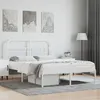 Image de vidaXL Cadre de lit métal avec tête de lit blanc 140x200 cm 352628