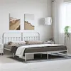 Image de vidaXL Bedframe met hoofdbord metaal wit 193x203 cm352633